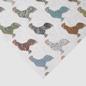 鶏の鳥柄カラフルファーム 薄葉紙 (詳細)