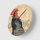 鶏の鳴き声「コキュリコ」時計 ラウンド壁時計 (傾斜)