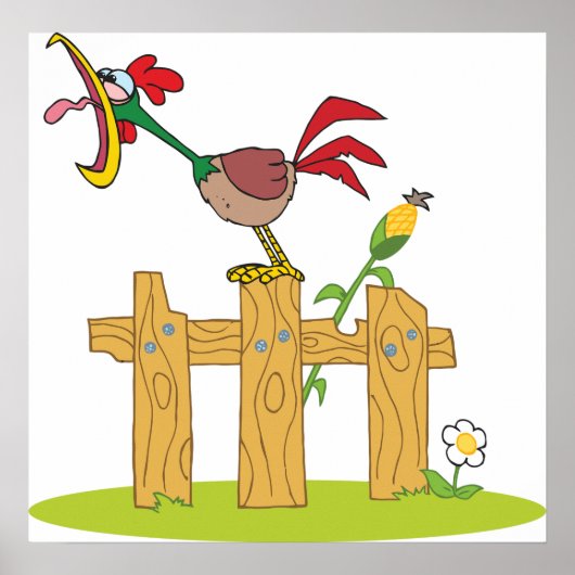 鶏の鳴き声 ポスター (正面)