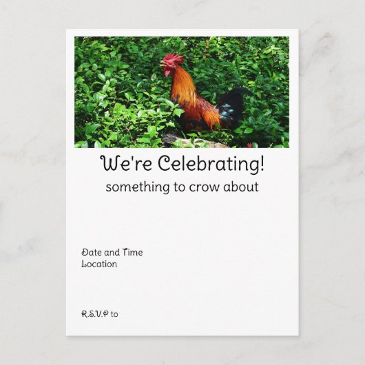 鶏の鳴き声 ポストカード (正面)