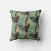 鶏の鳴く自然パターン クッション (裏面)