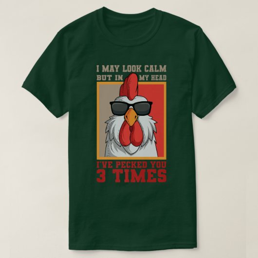 鶏の鶏の農家ファーム家禽愛好家 Tシャツ (デザイン正面)