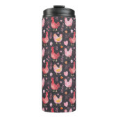 鶏の鶏の農家ブラックレッドピンク タンブラー (正面)