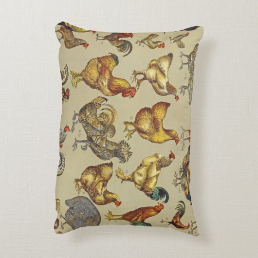 鶏の鶏の養殖田舎の動物 アクセントクッション (裏面(縦))