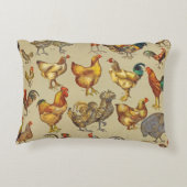 鶏の鶏の養殖田舎の動物 アクセントクッション (裏面)