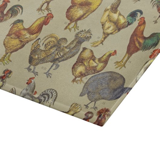 鶏の鶏の養殖田舎の動物 カッティングボード (角)