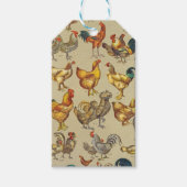 鶏の鶏の養殖田舎の動物 ギフトタグ (正面)