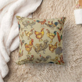 鶏の鶏の養殖田舎の動物 クッション (ブランケット)