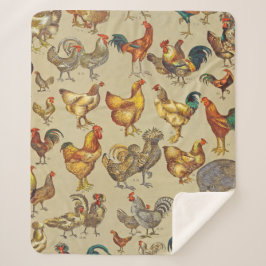 鶏の鶏の養殖田舎の動物 シェルパブランケット