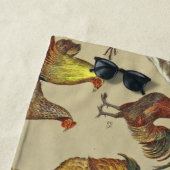 鶏の鶏の養殖田舎の動物 ビーチタオル (インサイチュ)