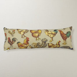 鶏の鶏の養殖田舎の動物 ボディピロー