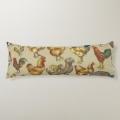 鶏の鶏の養殖田舎の動物 ボディピロー (正面)