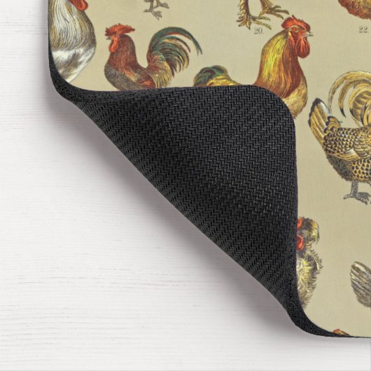 鶏の鶏の養殖田舎の動物 マウスパッド (コーナー)