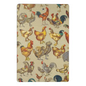 鶏の鶏の養殖田舎の動物 ミニクリップボード (裏面)