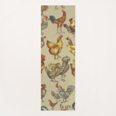 鶏の鶏の養殖田舎の動物 ヨガマット (正面)