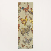 鶏の鶏の養殖田舎の動物 ヨガマット (裏面)