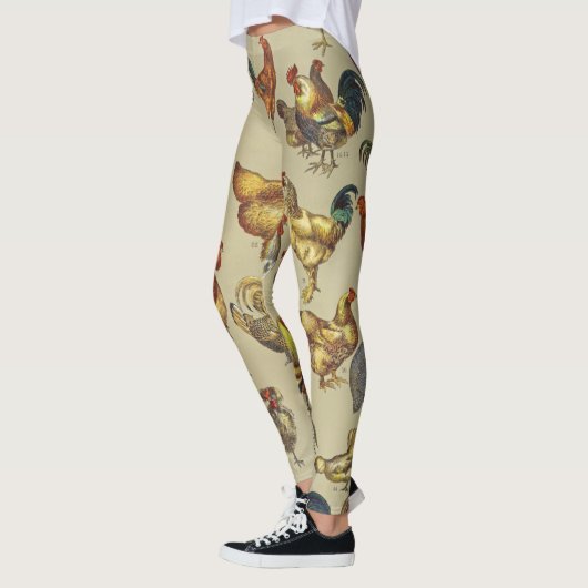 鶏の鶏の養殖田舎の動物 レギンス (左)