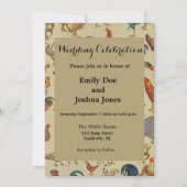 鶏の鶏の養殖田舎の動物 招待状 (正面)