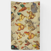 鶏の鶏の養殖田舎の動物 横断幕 (縦)