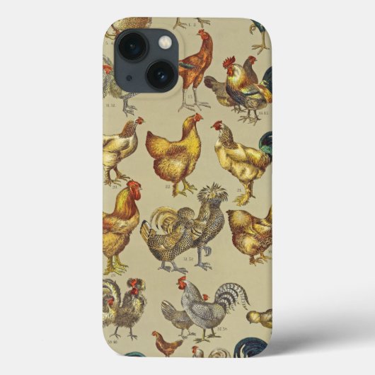 鶏の鶏の養殖田舎の動物 Case-Mate iPhoneケース (裏面)