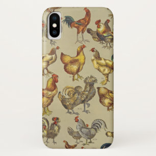 鶏の鶏の養殖田舎の動物 iPhone X ケース