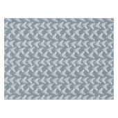 鶏の鶏の鶏の塵の青と白 テーブルクロス (正面(横))