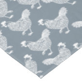 鶏の鶏の鶏の塵の青と白 テーブルクロス (アングル)