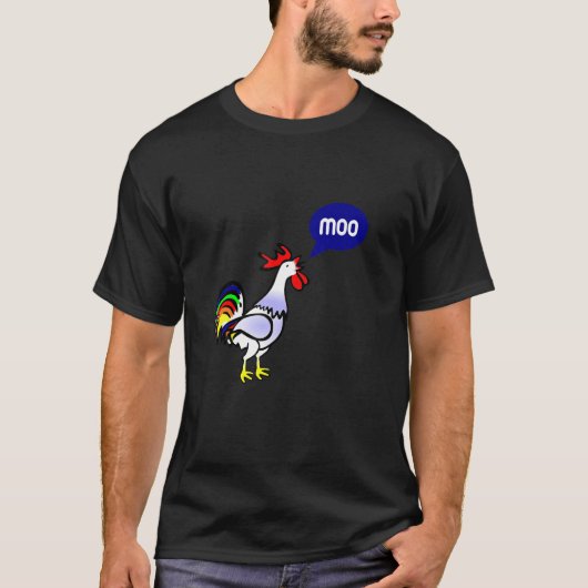 鶏の鶏はモー牛考え農場と呼ばれる Tシャツ (正面)
