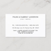 鶏の鶏肉のフリーレンジ卵の水のカラーファーム 名刺 (裏面)