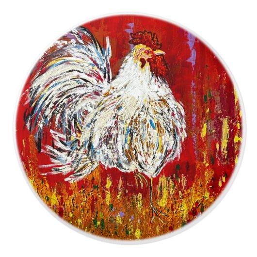 鶏の鶏肉セラミックノブの引き セラミックノブ (正面)