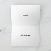 鶏の麺スープがよくグリーティングカードを取得 カード (内部)