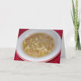 鶏の麺スープがよくグリーティングカードを取得 カード