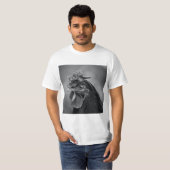 鶏の黒白 Tシャツ (正面フル)