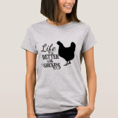 鶏のTシャツは生きがいが好い Tシャツ (正面)