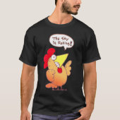 鶏のTシャツ|の漫画の鶏少しTシャツ Tシャツ (正面)