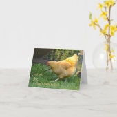 鶏は人間の友最高の達の札 カード (黄色い花)