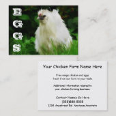 鶏は放し飼いの置く雌鶏の養鶏場に卵を投げつけます 名刺 (正面/裏面)