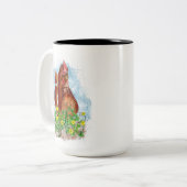 鶏は生きがいが好い ツートーンマグカップ (正面左)