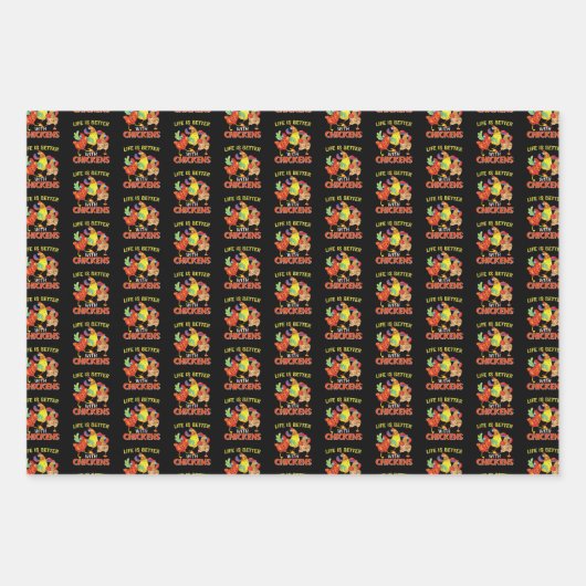 鶏は生きがいが好い ラッピングペーパーシート (正面2)