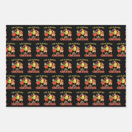 鶏は生きがいが好い ラッピングペーパーシート (正面)