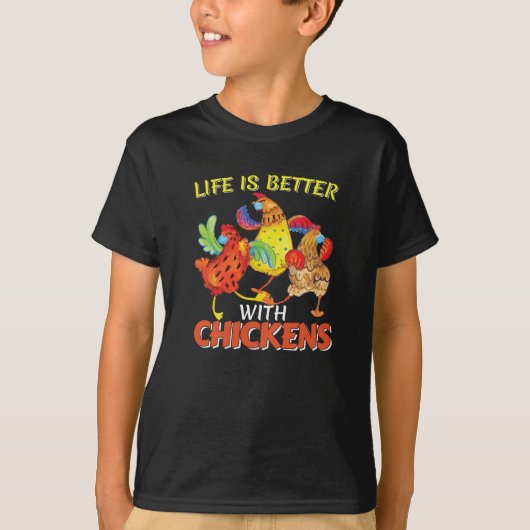 鶏は生きがいが好い Tシャツ (正面)