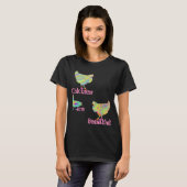 鶏は美しくカラフルかわいい動物アート Tシャツ (正面フル)