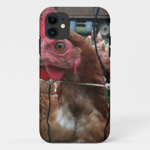 鶏は見ています iPhone 11 ケース