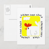 鶏は鳴き声のTシャツおよびギフトを言います ポストカード (正面/裏面)