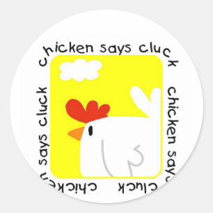 鶏は鳴き声のTシャツおよびギフトを言います ラウンドシール