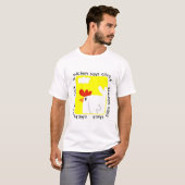 鶏は鳴き声のTシャツおよびギフトを言います Tシャツ (正面フル)