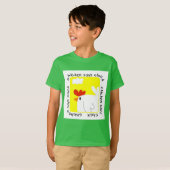 鶏は鳴き声のTシャツおよびギフトを言います Tシャツ (正面フル)