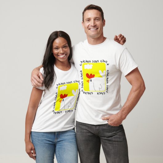 鶏は鳴き声のTシャツおよびギフトを言います Tシャツ (ユニセックス)