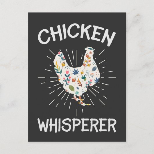 鶏ひげおもしろい鶏農家鶏 ポストカード (正面)