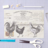 鶏ひんスクリプトフランスのファームハウスバードデコップページ 薄葉紙 (クラフト)